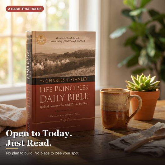 A daily habit that holds, open to today and read
